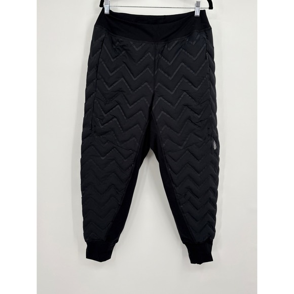 Free People Gettin Lost Packable Pant Chevron Jogger Pants Black M Cozy